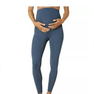 Beyond Yoga Maternity Empire Waisted Spacedye Long Leggings Serene Blue